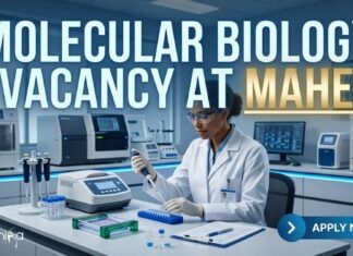 MAHE Molecular Biology Vacancy 2026 | Earn Up to Rs 64,092 per month Molecular Biology Vacancy at MAHE | Candidates Apply Now