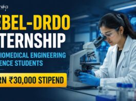 DRDO Internship for Biomedical Engineering & Science Students