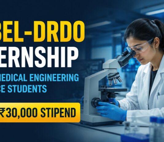 DRDO Internship for Biomedical Engineering & Science Students