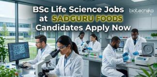 BSc Life Science Jobs at Sadguru Foods – R&D Executive Hiring BSc Life Science Jobs at Sadguru Foods: Candidates Apply Now