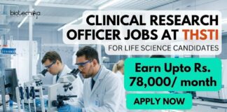 Clinical Research Officer Jobs at THSTI | Life Science role Apply