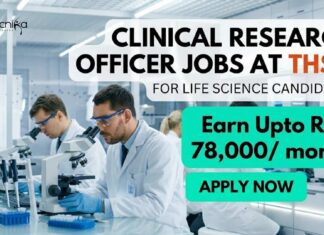 THSTI Clinical Research Officer Jobs 2026 | Life Science : Earn Upto Rs. 78,000/ month Clinical Research Officer Jobs at THSTI | Life Science role Apply