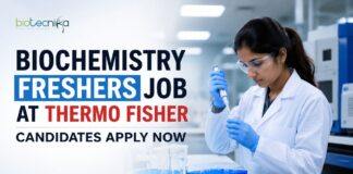 Biochemistry Freshers Job at Thermo Fisher | Candidates Apply