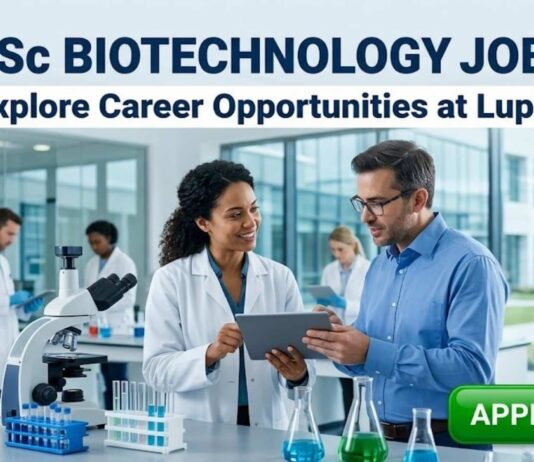 MSc Biotechnology Jobs at Lupin | Candidates Apply Now