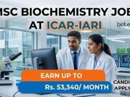 ICAR-IARI SRF Recruitment 2026 | MSc Biochemistry Jobs | EARN UP TO Rs. 53,340/ Month MSc Biochemistry Jobs at ICAR-IARI | Candidates Apply Now