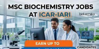 ICAR-IARI SRF Recruitment 2026 | MSc Biochemistry Jobs | EARN UP TO Rs. 53,340/ Month MSc Biochemistry Jobs at ICAR-IARI | Candidates Apply Now