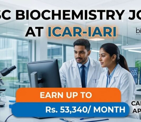 MSc Biochemistry Jobs at ICAR-IARI | Candidates Apply Now