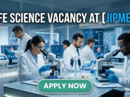 Life Science Vacancy at JIPMER | Candidates Apply Now