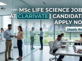 MSc Life Science Jobs at Clarivate | Candidates Apply Now