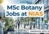 NIAS MSc Botany Jobs 2026 | Project Associate Openings MSc Botany Jobs at NIAS | Candidates Apply Now
