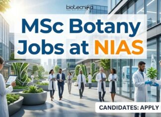 NIAS MSc Botany Jobs 2026 | Project Associate Openings MSc Botany Jobs at NIAS | Candidates Apply Now