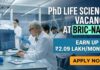 BRIC-NABI Scientist Jobs 2026 | Earn Up to ₹2.09 Lakh/Month PhD Life Science Vacancy at BRIC-NABI | Candidates Apply Now