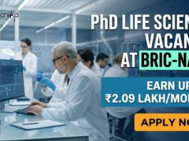 PhD Life Science Vacancy at BRIC-NABI | Candidates Apply Now