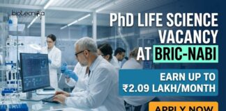 BRIC-NABI Scientist Jobs 2026 | Earn Up to ₹2.09 Lakh/Month PhD Life Science Vacancy at BRIC-NABI | Candidates Apply Now