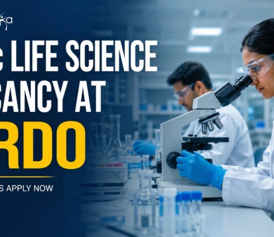 MSc Life Science Vacancy at DRDO | Candidates Apply Now