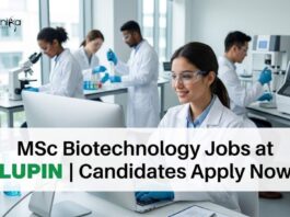 Lupin Officer Jobs 2026 for MSc Biotechnology Candidates | GMP Compliance Role MSc Biotechnology Jobs at Lupin | Candidates Apply Now