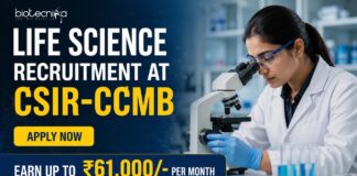 CSIR-CCMB Walk-in Interview 2026 for Life Science Candidates | Earn up to ₹61,000/- per month Life Science Recruitment at CSIR-CCMB | Candidates Apply Now
