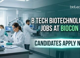 Biocon Jobs 2026: Senior Executive Opportunity for Biotech Professionals B Tech Biotechnology Jobs at Biocon | Candidates Apply Now
