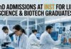 INST Mohali PhD Admissions 2026 Open for Life Science & Biotechnology Candidates PhD Admissions at INST for Life Science & Biotech Graduates