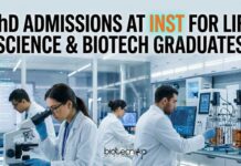 INST Mohali PhD Admissions 2026 Open for Life Science & Biotechnology Candidates PhD Admissions at INST for Life Science & Biotech Graduates