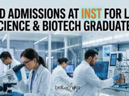 INST Mohali PhD Admissions 2026 Open for Life Science & Biotechnology Candidates PhD Admissions at INST for Life Science & Biotech Graduates