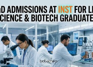 INST Mohali PhD Admissions 2026 Open for Life Science & Biotechnology Candidates PhD Admissions at INST for Life Science & Biotech Graduates