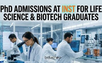 INST Mohali PhD Admissions 2026 Open for Life Science & Biotechnology Candidates PhD Admissions at INST for Life Science & Biotech Graduates