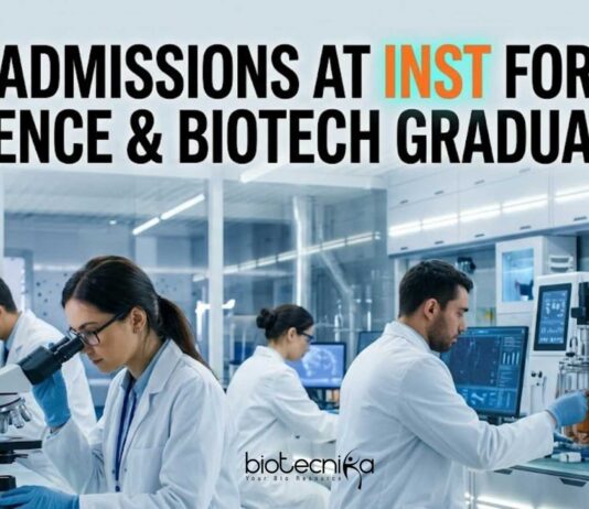 PhD Admissions at INST for Life Science & Biotech Graduates
