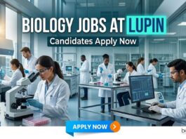 Biology Jobs at Lupin | Candidates Apply Now