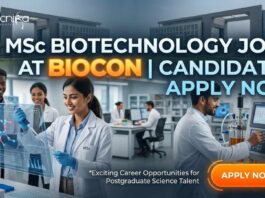 Biocon Hiring Regulatory Affairs | MSc Biotechnology Jobs MSc Biotechnology Jobs at Biocon | Candidates Apply Now