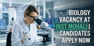 Biology Vacancy at INST Mohali | Candidates Apply Now
