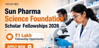 Sun Pharma Science Scholar Fellowships 2026 – ₹1 Lakh Fellowship Opportunity Science Scholar Fellowships at Sun Pharma Science Foundation