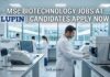 Lupin QA Executive Jobs 2026 for MSc Biotechnology Candidates | Apply Now MSc Biotechnology Jobs at Lupin | Candidates Apply Now
