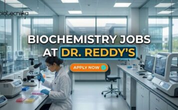 Dr. Reddy’s Research Associate Jobs 2026 – Biochemistry & Biotechnology Hiring Biochemistry Jobs at Dr. Reddy’s | Candidates Apply Now