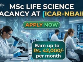 MSc Life Science Vacancy at ICAR-NBAIR | Candidates Apply Now 