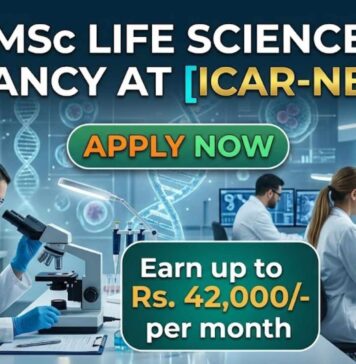 ICAR-NBAIR Careers 2026 for MSc Life Science Candidates : Earn up to Rs. 42,000/- per month MSc Life Science Vacancy at ICAR-NBAIR | Candidates Apply Now