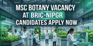 BRIC-NIPGR JRF & Project Associate Jobs 2026 | MSc Botany Vacancy MSc Botany Vacancy at BRIC-NIPGR | Candidates Apply Now