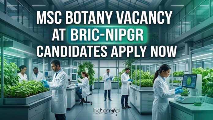 MSc Botany Vacancy at BRIC-NIPGR | Candidates Apply Now MSc Botany Vacancy at BRIC-NIPGR | Candidates Apply Now