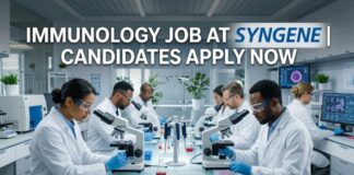 Syngene Careers 2026: Associate Scientist Immunology Job Immunology Job at Syngene | Candidates Apply Now