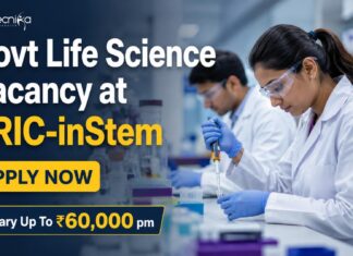 Govt Life Science Vacancy at BRIC-inStem | Apply Now