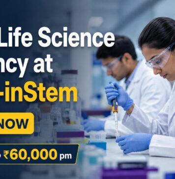 BRIC-inStem Govt Life Sciences Job 2026 – Salary Up To ₹60,000 pm, Applications Invited Govt Life Science Vacancy at BRIC-inStem | Apply Now