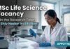 MSc Life Science Vacancy at Shiv Nadar Institution | Apply Now