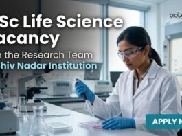 JRF Recruitment 2026 at Shiv Nadar Institution | MSc Life Science Vacancy MSc Life Science Vacancy at Shiv Nadar Institution | Apply Now