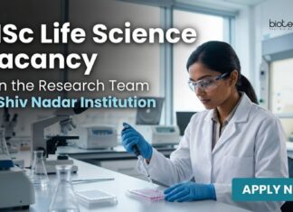 JRF Recruitment 2026 at Shiv Nadar Institution | MSc Life Science Vacancy MSc Life Science Vacancy at Shiv Nadar Institution | Apply Now