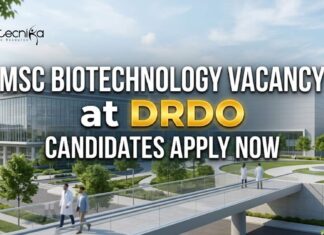 MSc Biotechnology Vacancy at DRDO | Candidates Apply Now