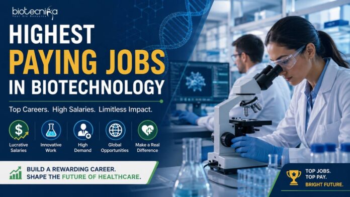 Highest Paying Jobs in Biotechnology Highest Paying Jobs in Biotechnology