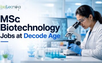 Decode Age Hiring Lab Head Molecular Biology & Gut Microbiome Role | Apply Now MSc Biotechnology Jobs at Decode Age | Candidates Apply Now