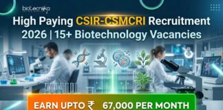 Biotechnology Vacancies at CSIR-CSMCRI | Candidates Apply Now