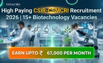 High Paying CSIR-CSMCRI Recruitment 2026 | 15+ Biotechnology Vacancies Biotechnology Vacancies at CSIR-CSMCRI | Candidates Apply Now