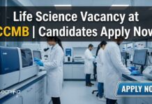 CCMB JRF Recruitment 2026 for Life Science Candidates | Apply Now Life Science Vacancy at CCMB | Candidates Apply Now